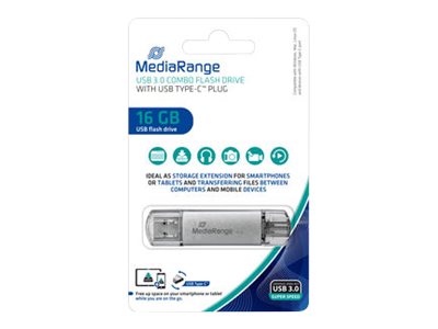 Image MEDIARANGE USB-Stick 16 GB MediaRange USB 3.1 combo mit USB Type-C