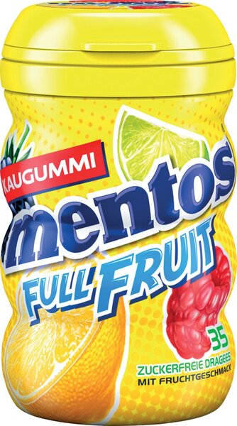 Image Mentos Gum Kaugummi Full Fruit zuckerfrei, verschiedene Sorten