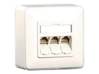 Image METZ CONNECT E-DAT modul 3x8(8) AP Cat.6 Anschlussdose