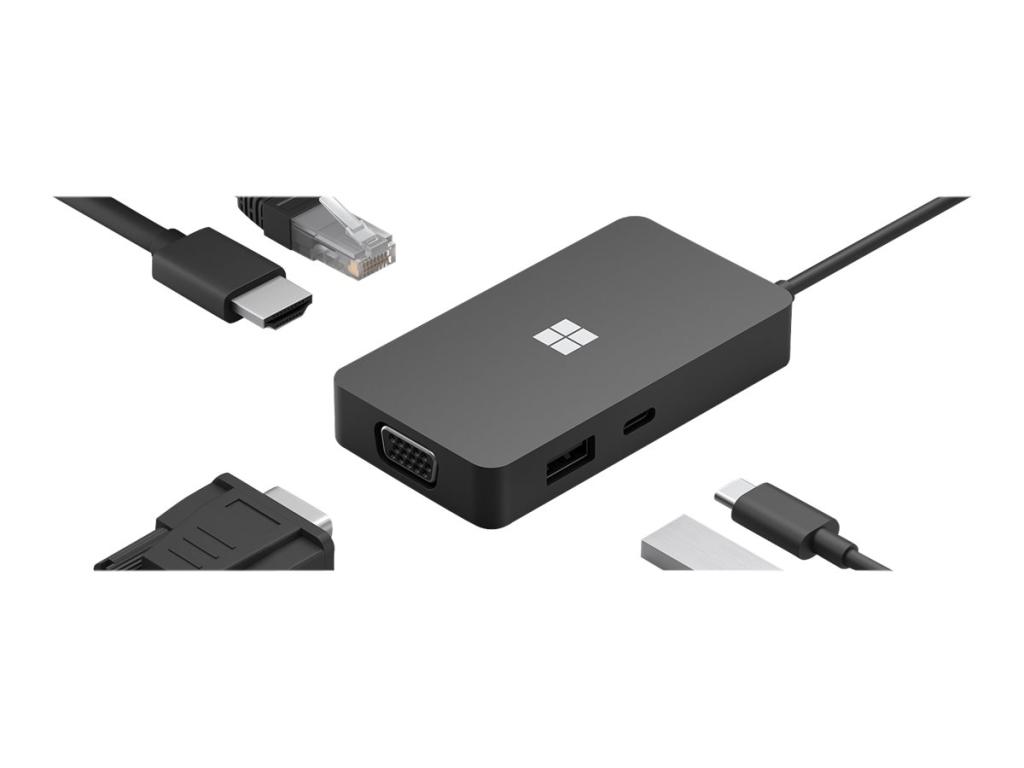 Image MICROSOFT USB-C Travel Hub - Docking Station - USB-C - VGA, HDMI - GigE