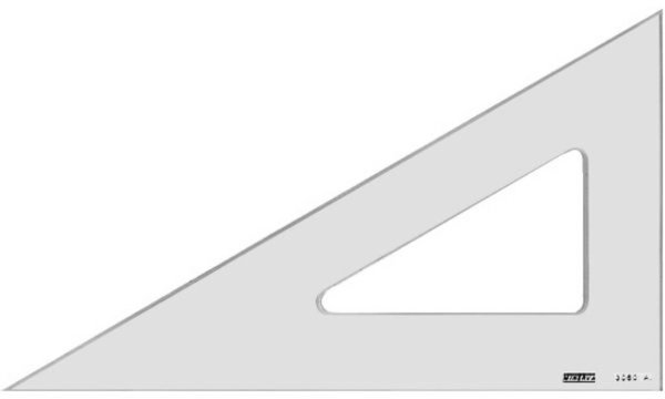 Image MINERVA Zeichendreieck, Hypotenuse: 577 mm, 60 Grad (86000005)
