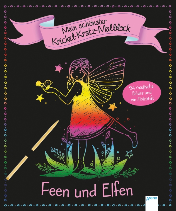 Image M.Krickel-Kratz-Malblock Feen und Elfen, Nr: 71354-0