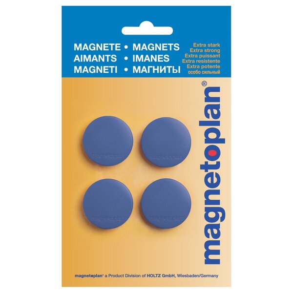 Image Magnete Discofix Standard geblister dunkelblau, 30 mm, 4 Stück