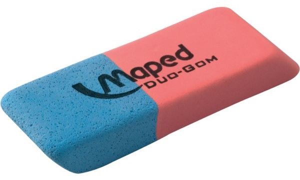 Image Maped Kautschuk-Radierer Duo-Gom, m ittel, blau/rot (82010033)