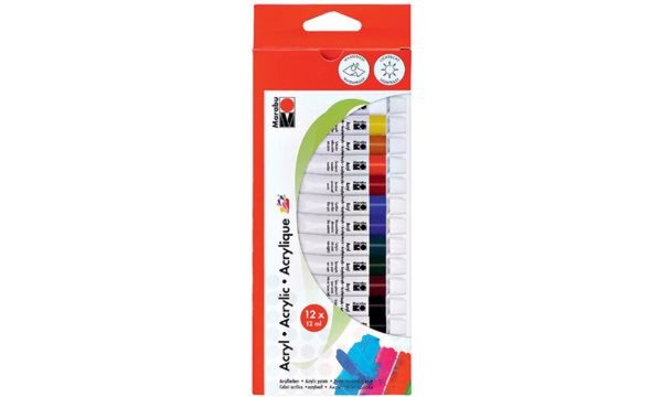 Image Marabu Acrylfarbe, 12 ml, 12er-Set (57201444)