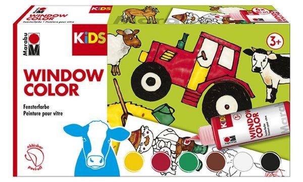 Image Marabu KiDS Window Color-Set BAUER NHOF, 6 x 80 ml (57202095)
