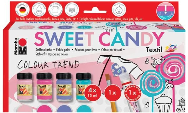 Image Marabu Textilfarbe Textil, Set SW EET CANDY (57201452)
