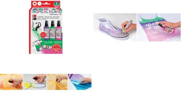 Image Marabu Textilsprühfarbe Fashion-Sp ray, Set TROPICAL ISLAND (57201490