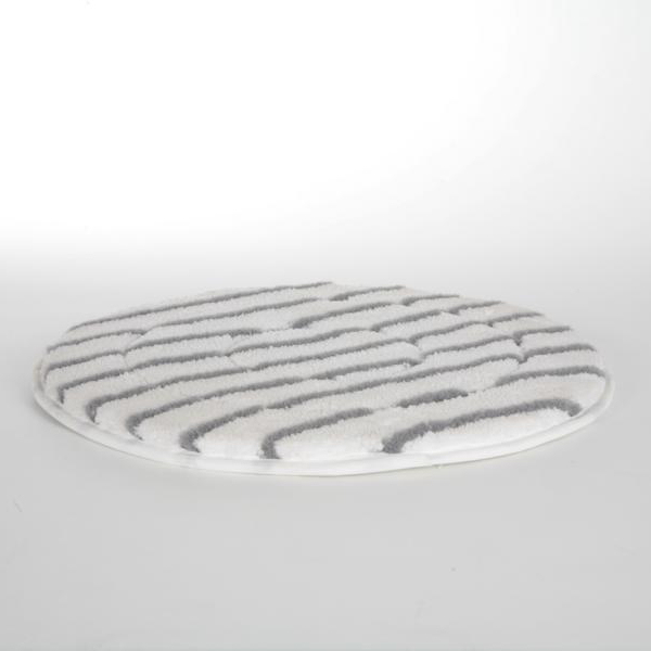 Image Maschinenpad/Mikrofaserpad 330 mm  - 13'' | weiß mit grauen Streifen zur Unterhaltsreinigung auf strukturierten Böden