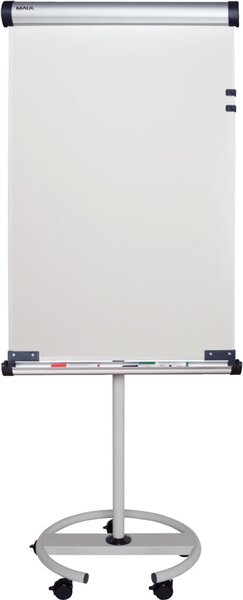 Image Maul Flipchart mobil solid mit Rundfuß auf Rollen "flip2use