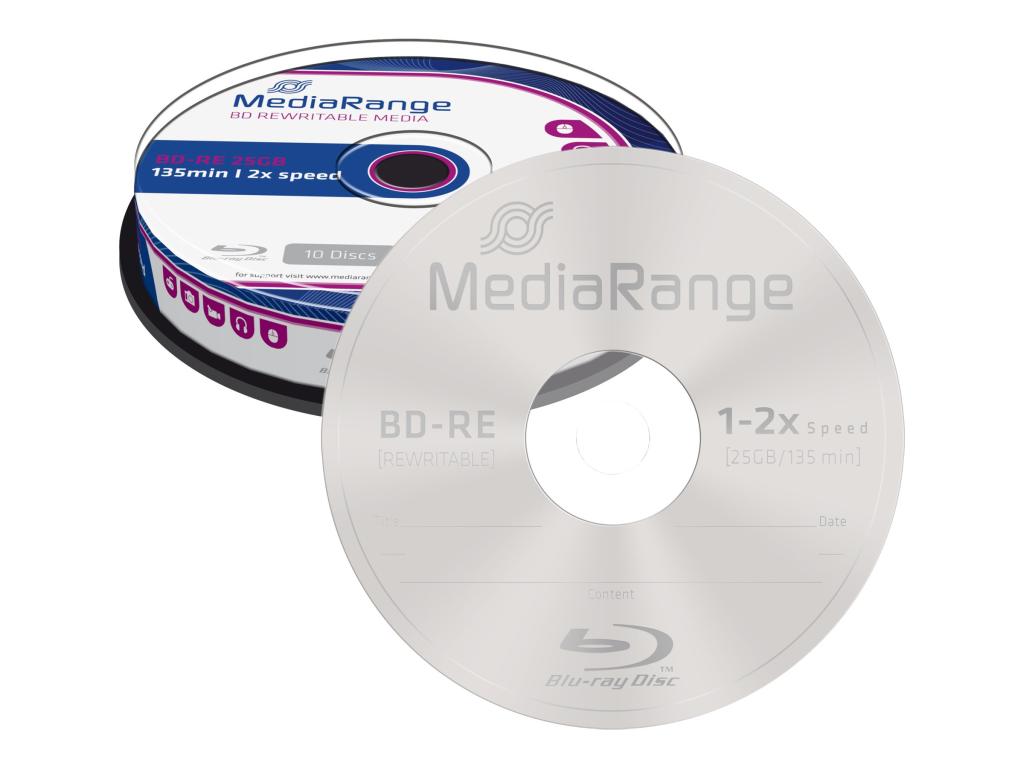 Image MediaRange BD-RE rewritable 2x Cake10 Mindestabn. VPE=5 Stck.=149,50