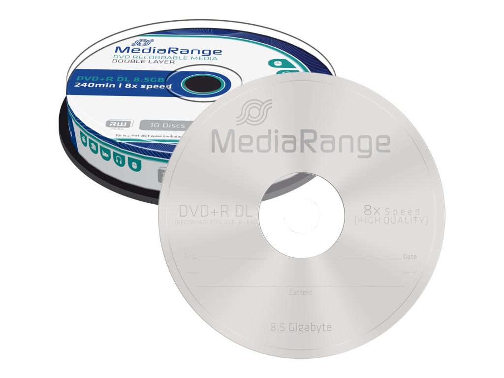 Image MediaRange DVD+R Double Layer 8x Cake 10