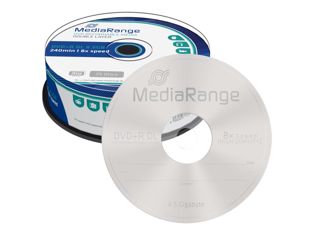 Image MediaRange DVD+R Double Layer 8x Cake 25