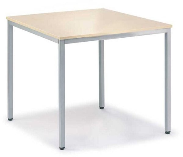 Image Mehrzwecktisch 800 mm x 800 mm Höhe 720 mm, Ahorn/alusilber