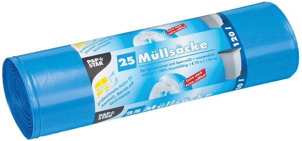 Image Müllbeutel, LDPE, 120l, 110x70cm, blau