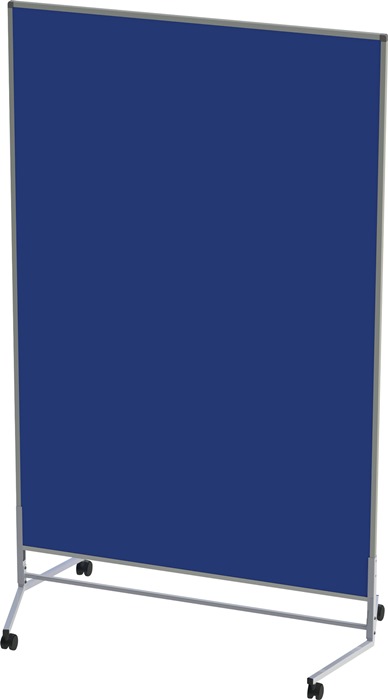 Image Mobile Stellwand B1200xH1500mm fahrbar Textilbezug grau