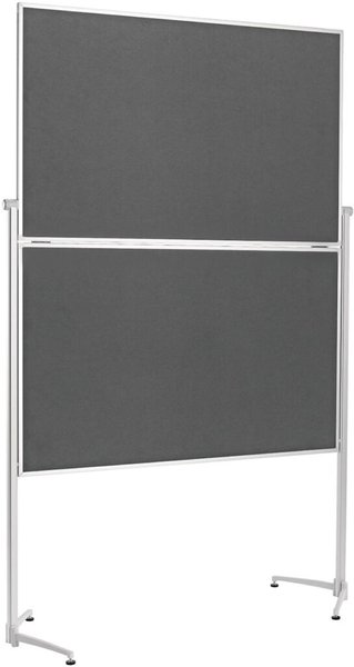 Image Moderationstafel Klappbar 1500x1200mm Alurahmen, Filz grau
