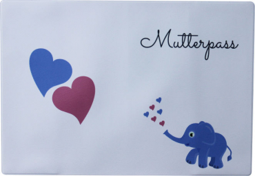 Image Mutterpasshülle aus PVC-Weichfolie Design Mini-Elefant - 1 Stück