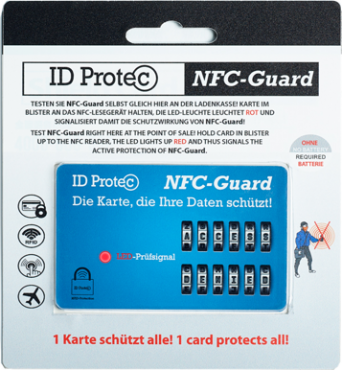 Image NFC-Guard RFID Schutzkarte mit LED für mehrere Karten