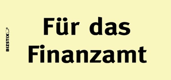 Image Haftnotizen 75 x 35 mm, gelb Für das Finanzamt