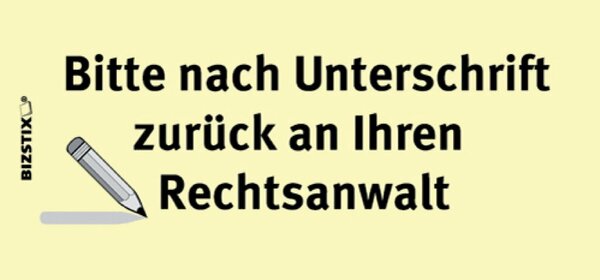 Image Haftnotizen 75 x 35 mm, gelb Bitte nach Unterschrift zurück an