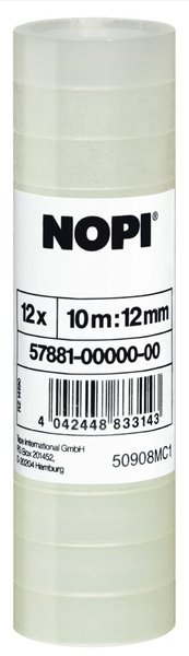 Image NOPI Transparent Klebefilm 10m x 12mm 