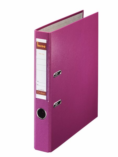 Image Ordner A4, No.1, 5,2cm,o.Kantenschutz, brombeer, Folienkaschiert, Griffloch,