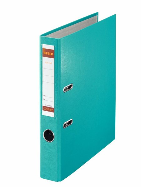 Image Ordner A4, No.1, 5,2cm,o.Kantenschutz, türkis, Folienkaschiert, Griffloch,