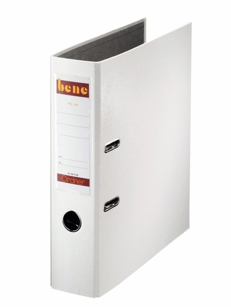 Image Ordner A4, No.1, 8cm, o. Kantenschutz, weiß, Folienkaschiert, Griffloch,