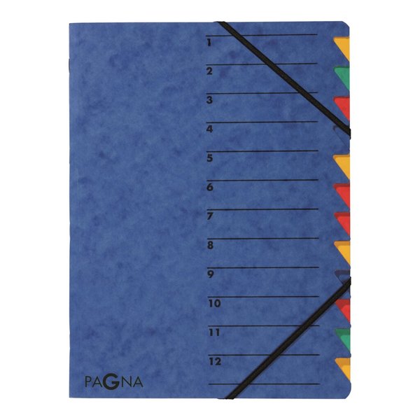 Image Ordnungsmappe, A4, 12 Fächer, blau 