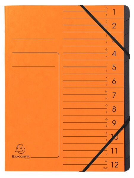 Image Ordnungsmappe Colorspan 12 Fächer, orange, innen schwarz