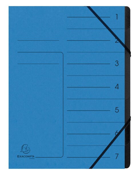 Image Ordnungsmappe Colorspan 7 Fächer, blau innen schwarz