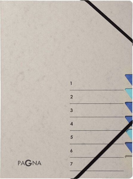 Image Ordnungsmappe Easy Grey , A4, 7 Fächer, blau