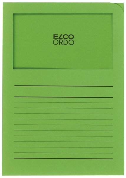 Image Organisationsmappe Ordo classico, int.grün, m. Sichtfenster 180 x 100 mm