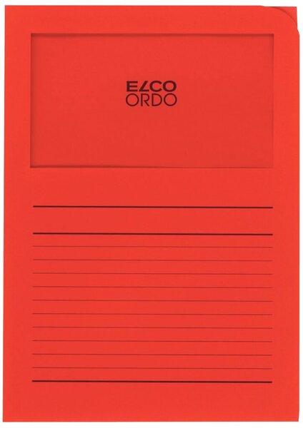 Image Organisationsmappe Ordo classico, int.rot, m. Sichtfenster 180 x 100 mm