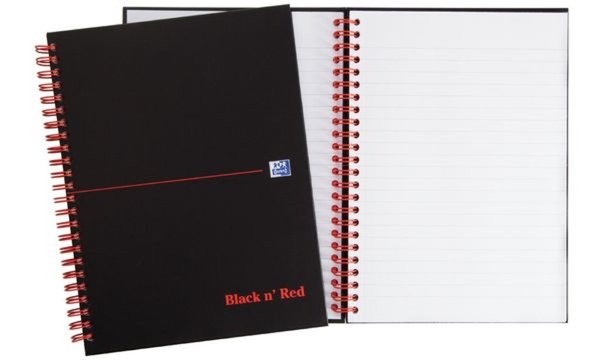 Image Oxford Black n Red Collegeblock, D IN A5, kariert, Karton (5401691)