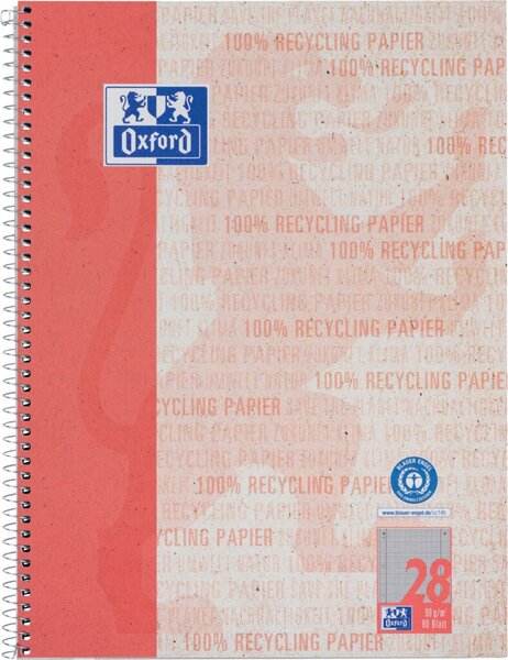 Image Oxford Collegeblock "Recycling", DIN A4+, 80 Blatt, kariert