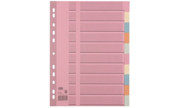 Image Oxford Tauenpapier-Register, blanko , A4, farbig, 10-teilig (61574310)