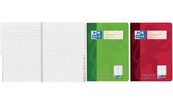 Image Oxford Vokabelheft mit Register, DI N A5, 2-spaltig, 48 Blatt (5401412)