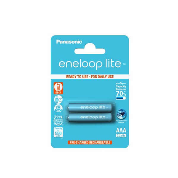 Image PANASONIC 1x2 Panasonic Eneloop Lite Micro AAA 550 mAh