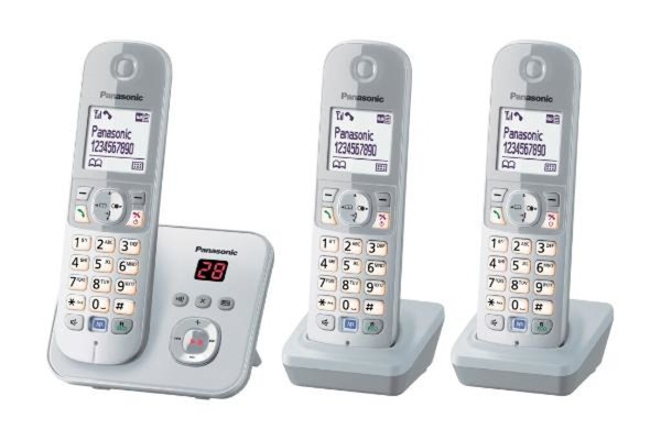 Image PANASONIC KX-TG6823GS perlsilber Trio mit AB