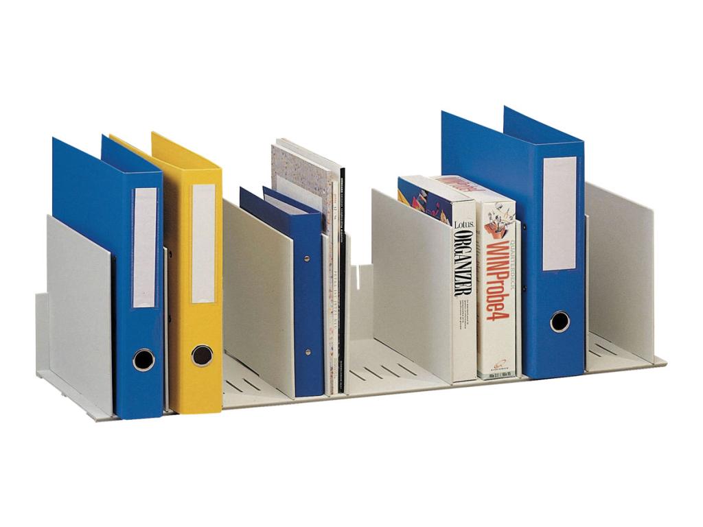 Image PAPERFLOW Belegfach, flexible Einteilung, grau aus Polystyrol, mit 10 Trennelem