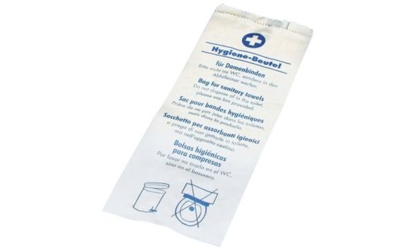 Image PAPSTAR Papier-Hygienebeutel, bedru ckt, weiß (6412379)