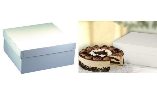 Image PAPSTAR Torten-Karton mit Deckel, Maße: 300 x 300 x 100 mm aus Pappe, Materials
