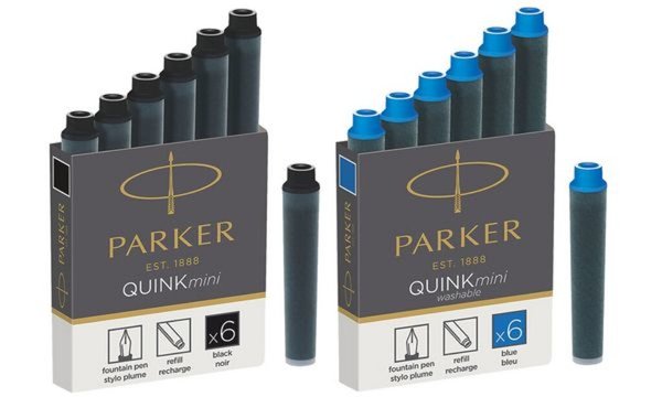 Image PARKER Tintenpatrone Parker QUINK Mini Blau 6 Stück