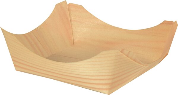 Image Schale pure eckig 10x10 cm Holz für Fingerfood