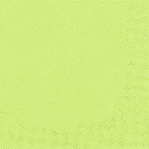 Image Servietten 33x33cm 1/4 Falz 3lag. limonengrün unifarbig
