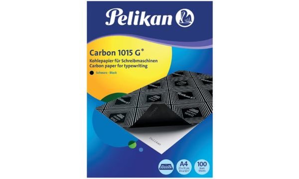 Image PELIKAN Kohlepapier Carbon 1015G, 100 Blatt für Schreibmaschinen, A4, schwarz -