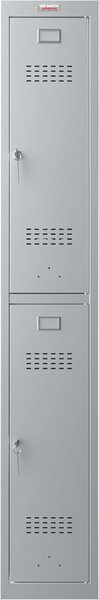 Image Schließ-Spind,schmal,2Schließfächer,gr Aussenmaß: 1830x300x300