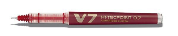Image Tintenroller Hi-Tecpoint V7, 0,4mm, rot, Kappenmodell, mit Flüssig-